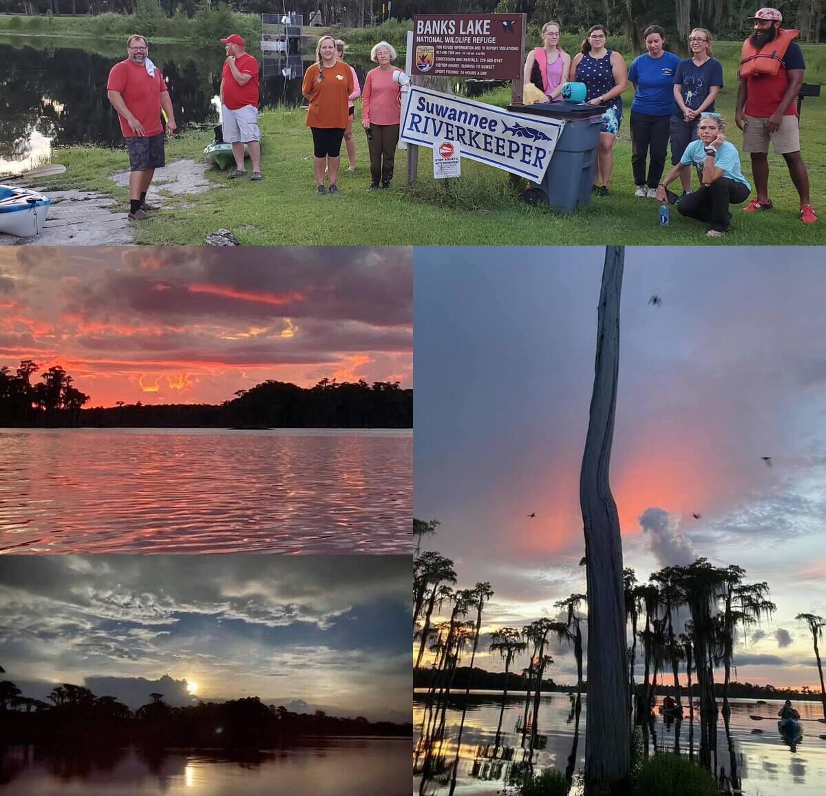 banners, sunset, moonrise, bats