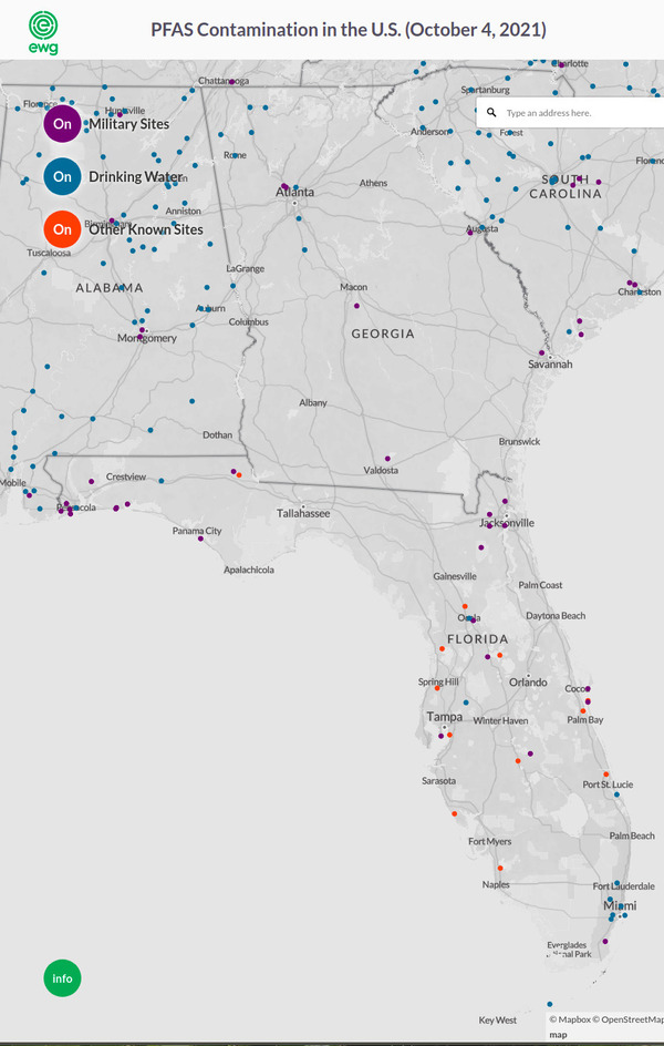 [PFAS Contamination in the U.S. (October 4, 2021) --EWG]