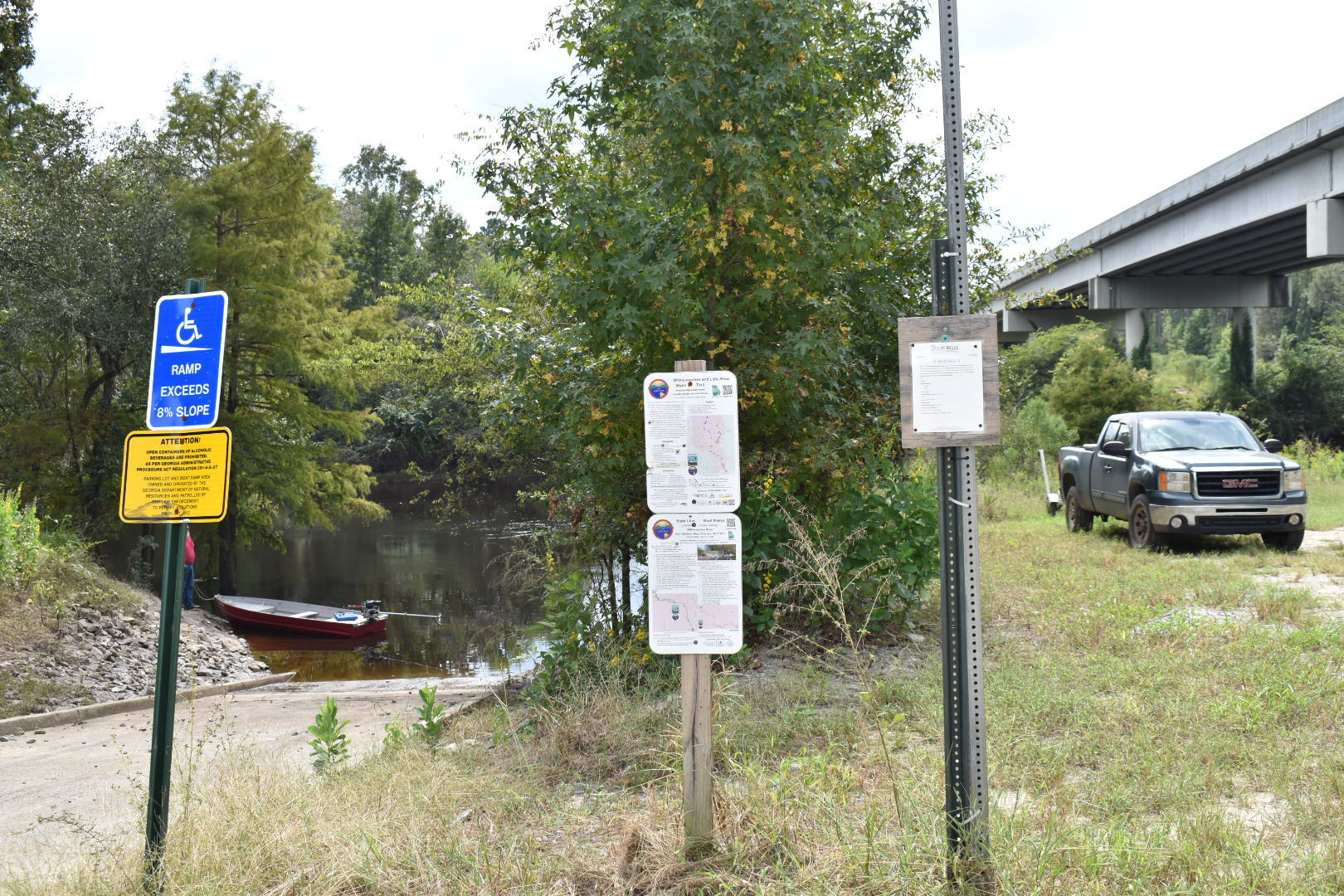 State Line Boat Ramp Signage, Withlacoochee River @ GA 133 2021-09-30