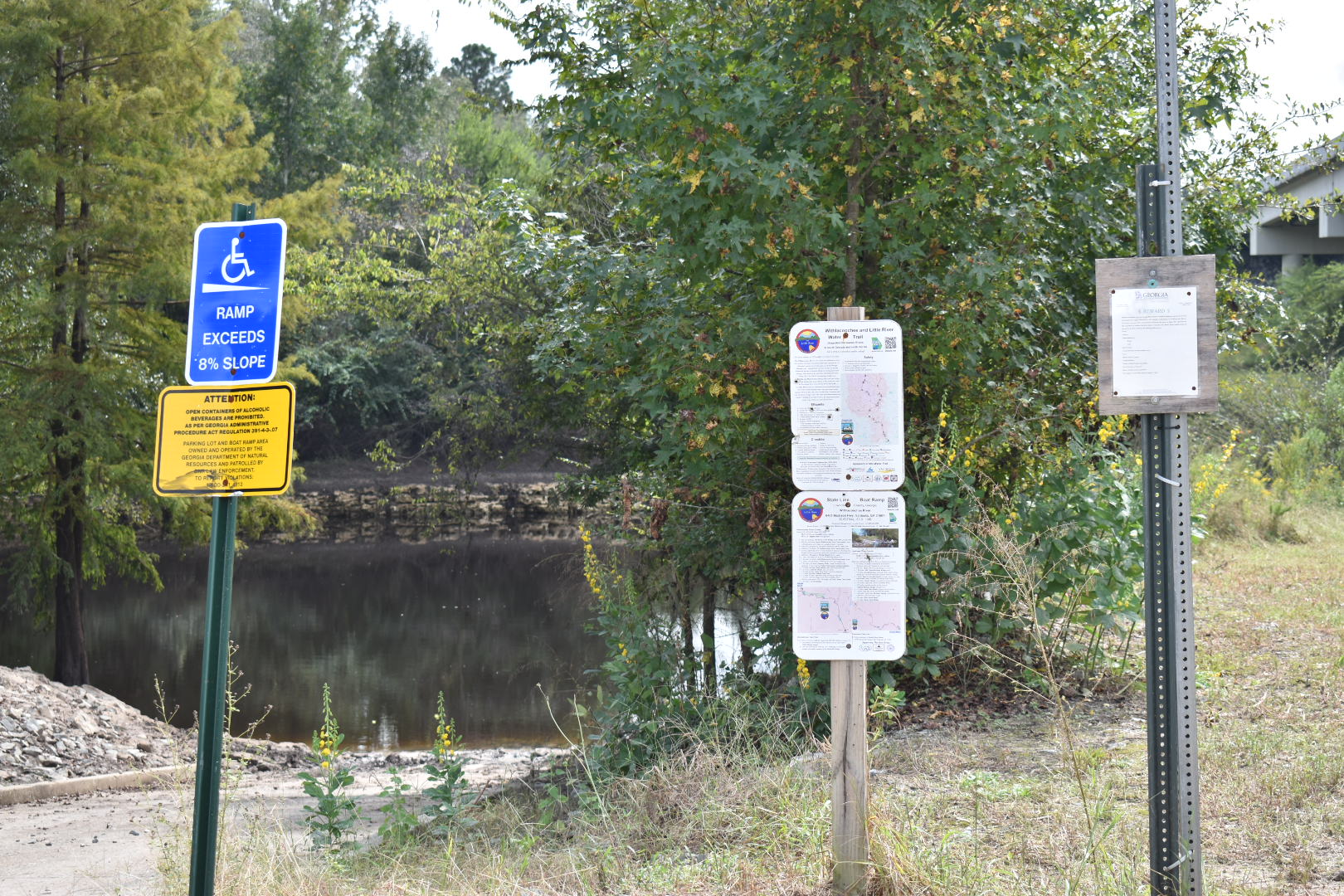 State Line Boat Ramp Sign, Withlacoochee River @ GA 133 2021-10-07