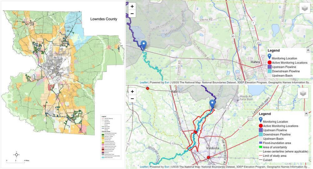 Character Area Map, River Gauges