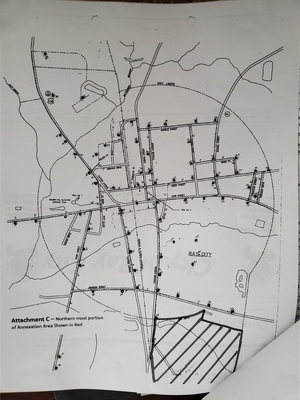 [Attachment C: Northern most portion of Annexation Area Shown in Red]