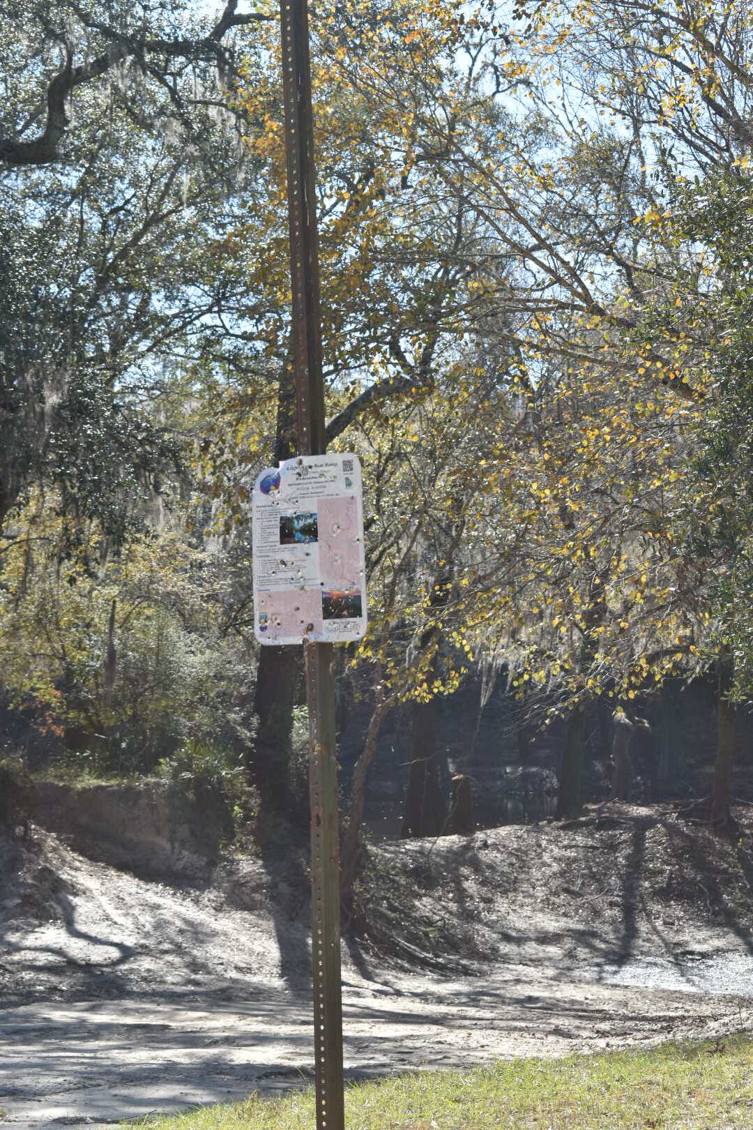 Knights Ferry Boat Ramp Sign, Withlacoochee River 2021-12-02