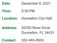 Dunnellon City Council Workshop