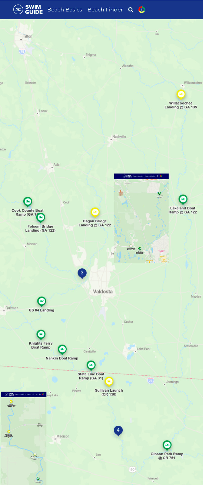 Map: Good up and down, Swim Guide, 2021-12-16