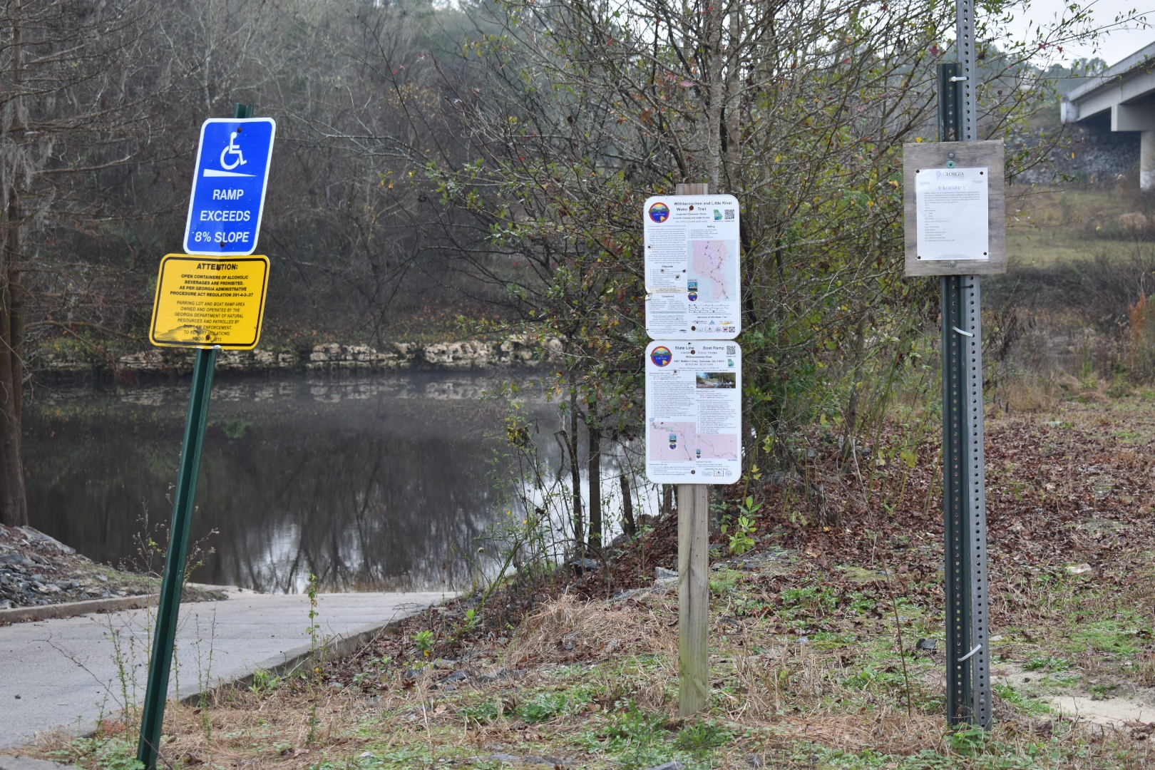 State Line Boat Ramp Sign, Withlacoochee River @ GA 133 2021-12-30