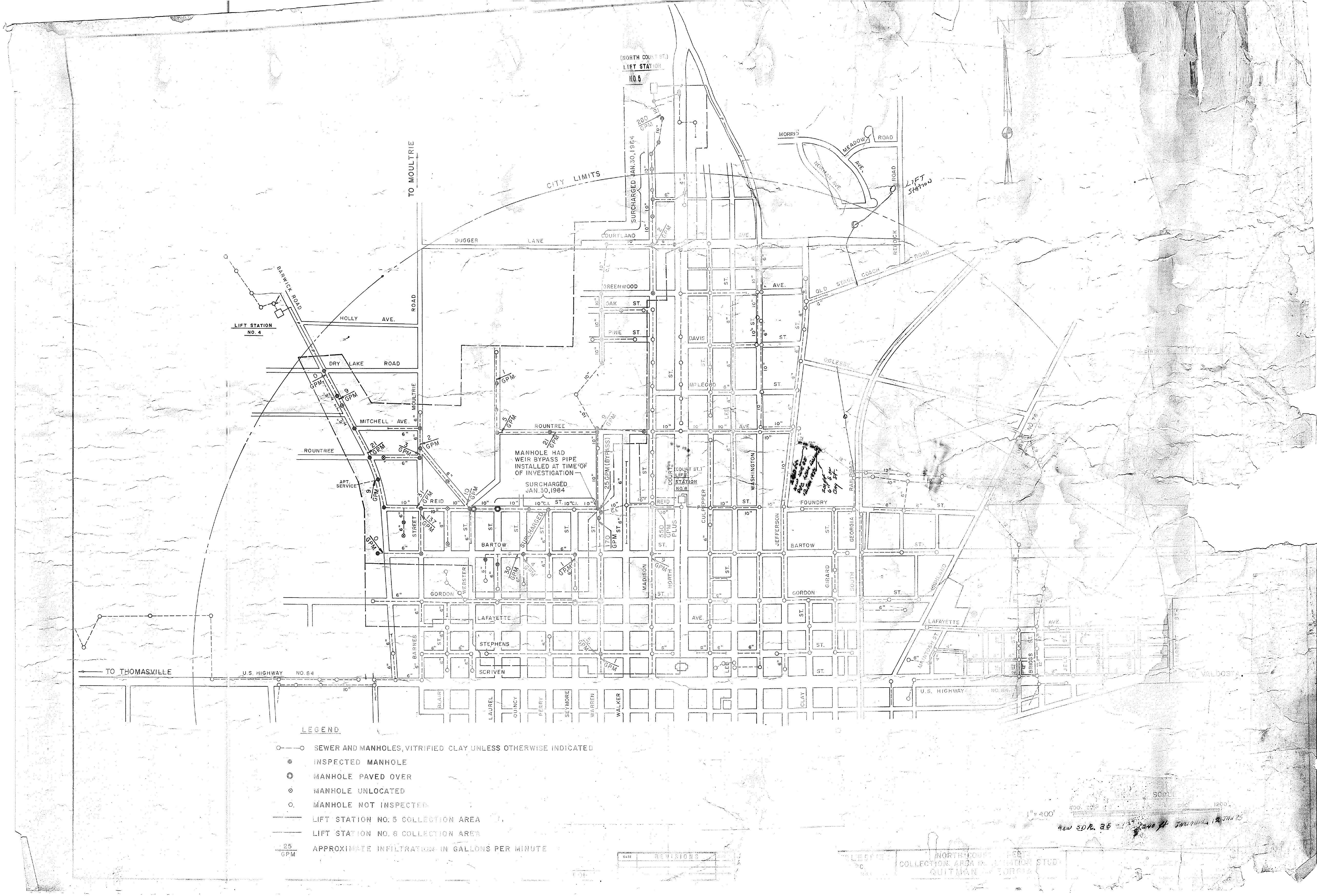 North Sewer Map