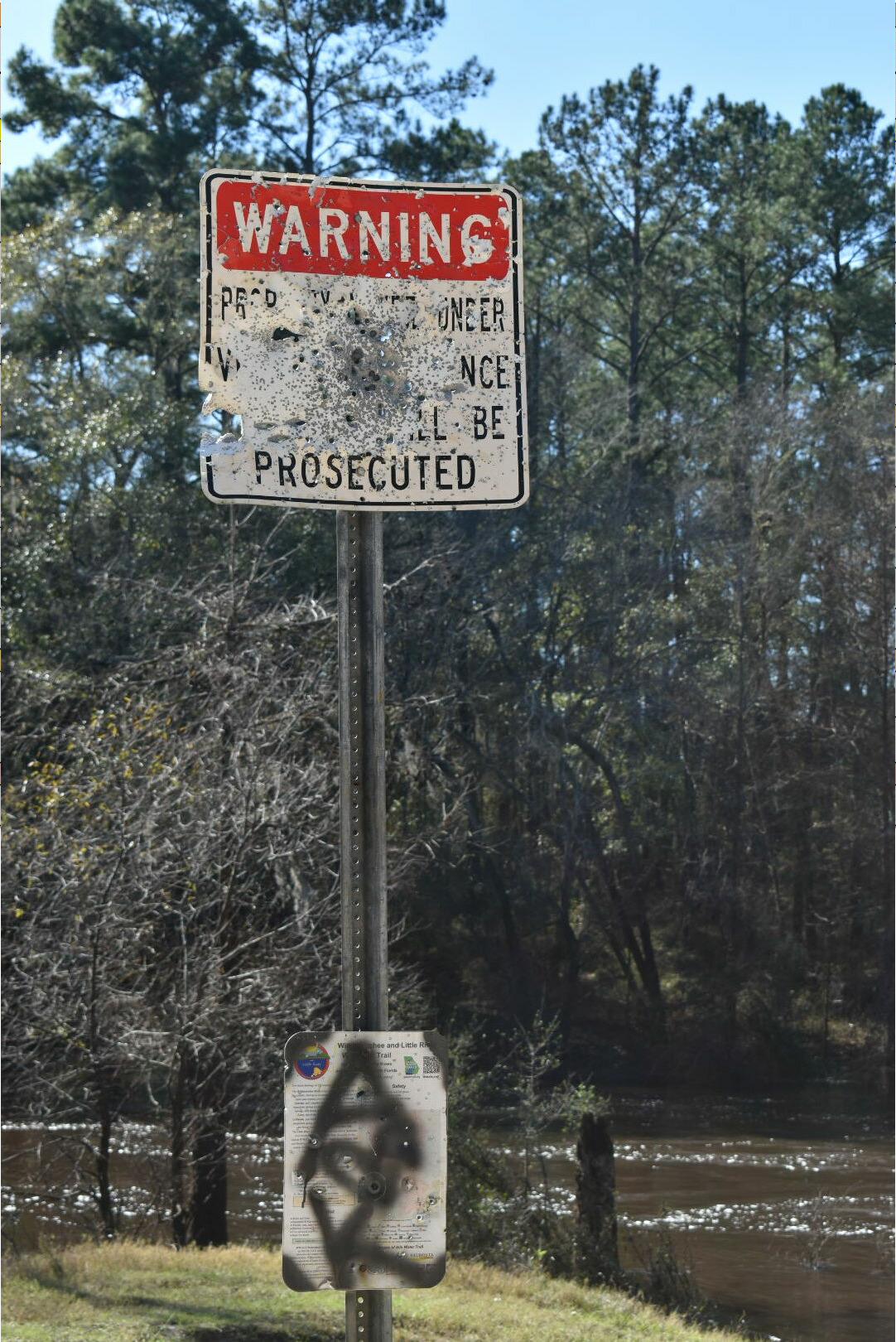 Nankin Boat Ramp Sign, Withlacoochee River @ Clyattville-Nankin Road 2022-01-06