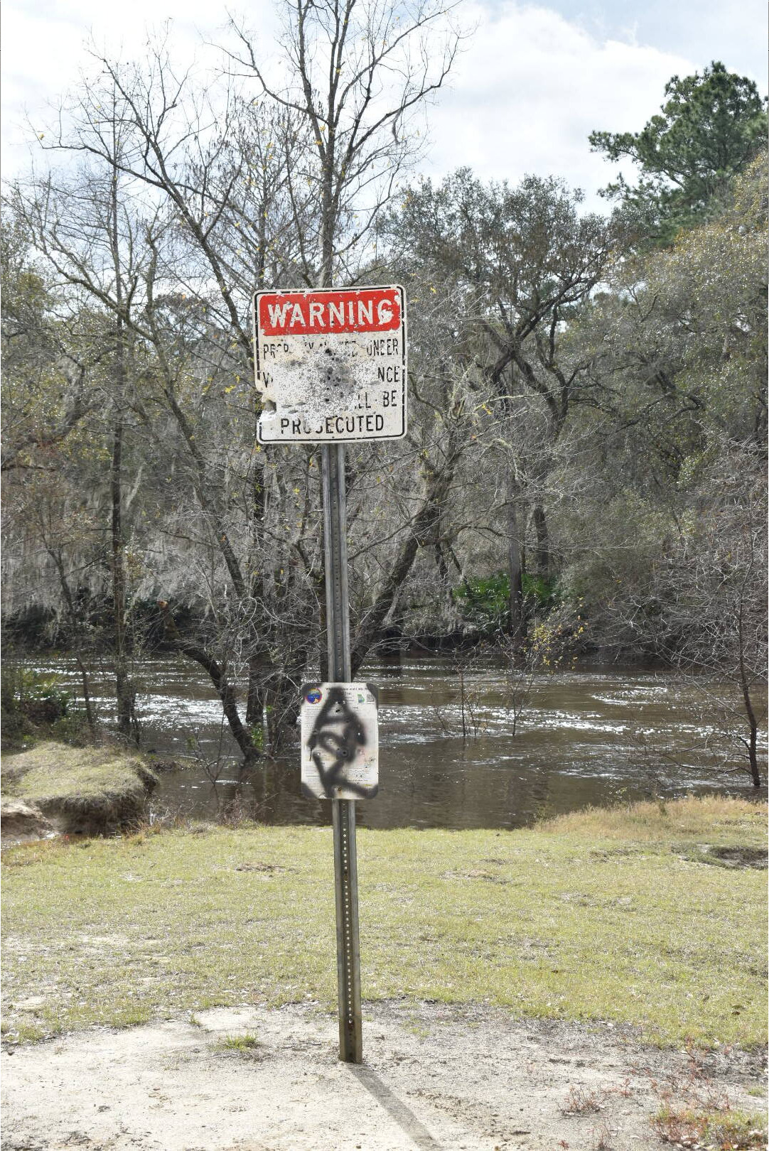 Nankin Boat Ramp Sign, Withlacoochee River @ Clyattville-Nankin Road 2022-01-20