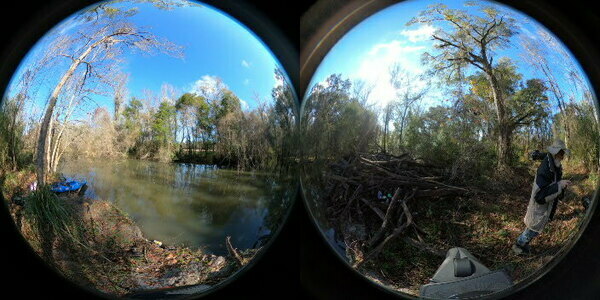 [Suwannee Riverkeeper setting up]