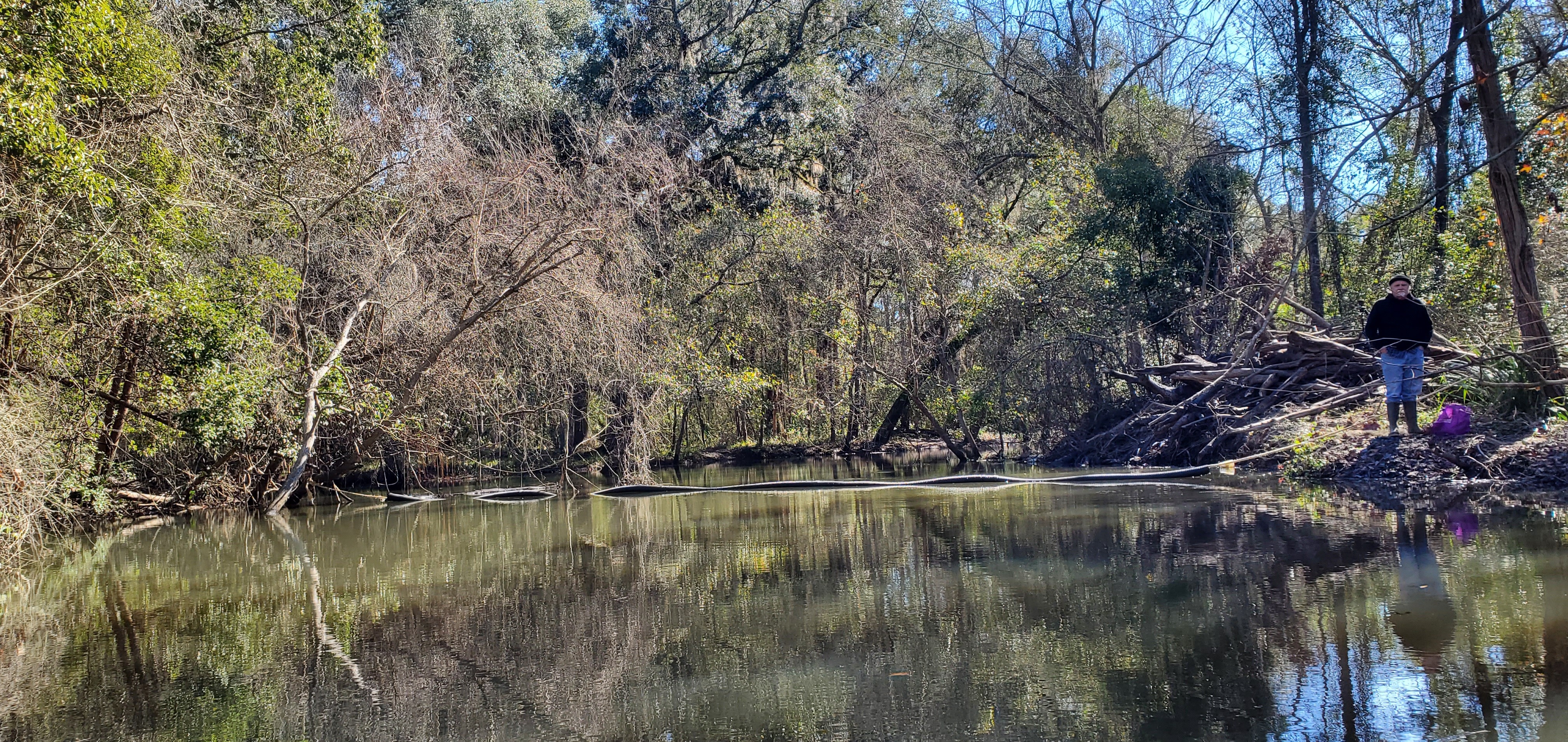 Boom across Sugar Creek, 12:12:24, 30.8625878, -83.3187734