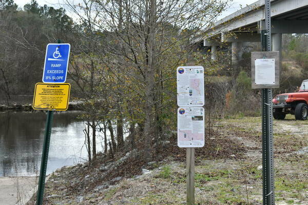 State Line Boat Ramp Sign, Withlacoochee River @ GA 133 2022-02-03