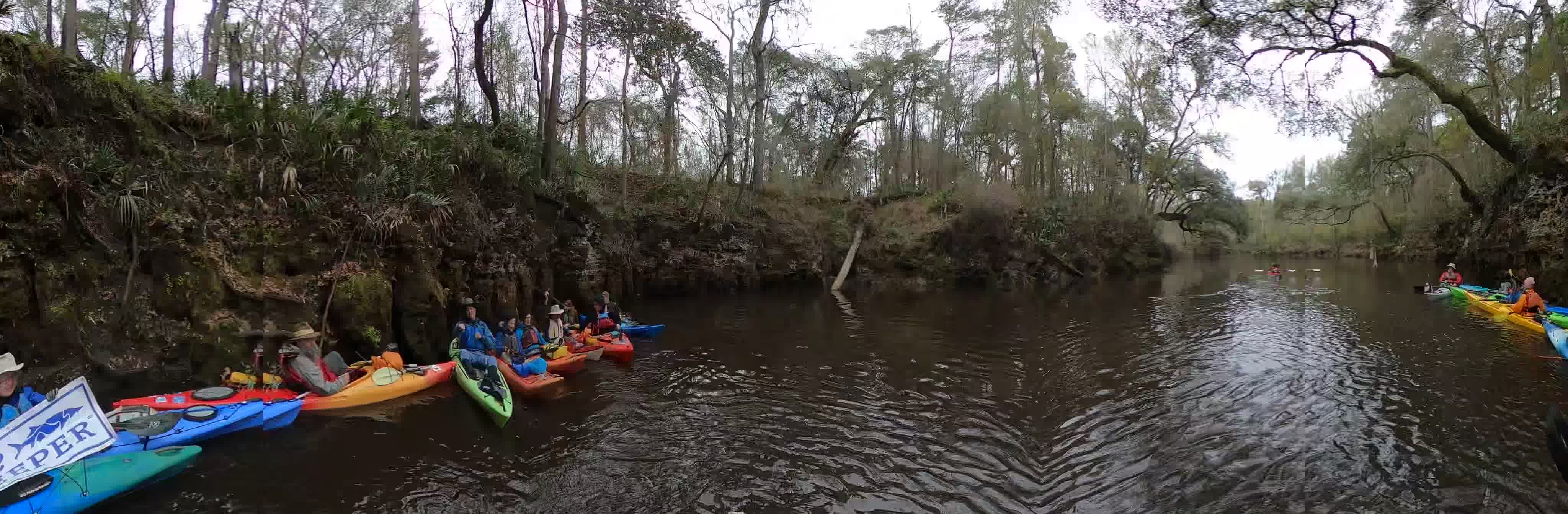 Suwannee Riverkeeper banner at Alapaha River Rise