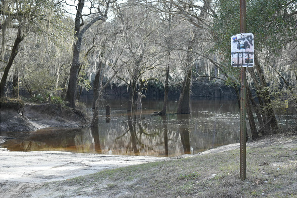 Knights Ferry Boat Ramp Sign, Withlacoochee River 2022-02-10