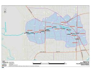 [Street map, Three Mile Branch Sub-Basin --Valdosta SWMP]