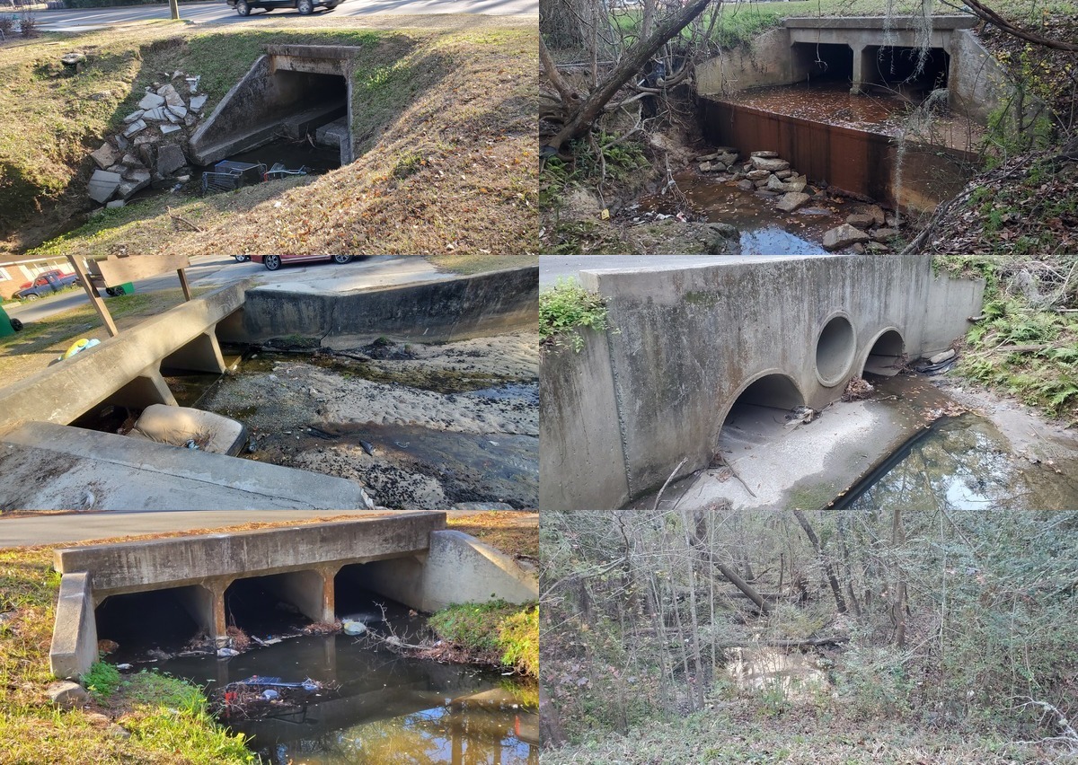 Creeks, trash, shopping buggies