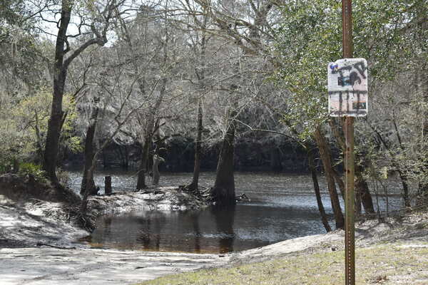 Knights Ferry Boat Ramp Sign, Withlacoochee River 2022-02-17