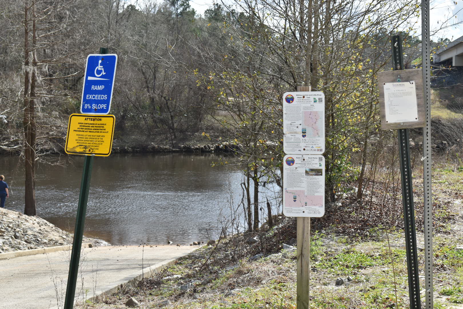 State Line Boat Ramp Sign, Withlacoochee River @ GA 133 2022-02-17