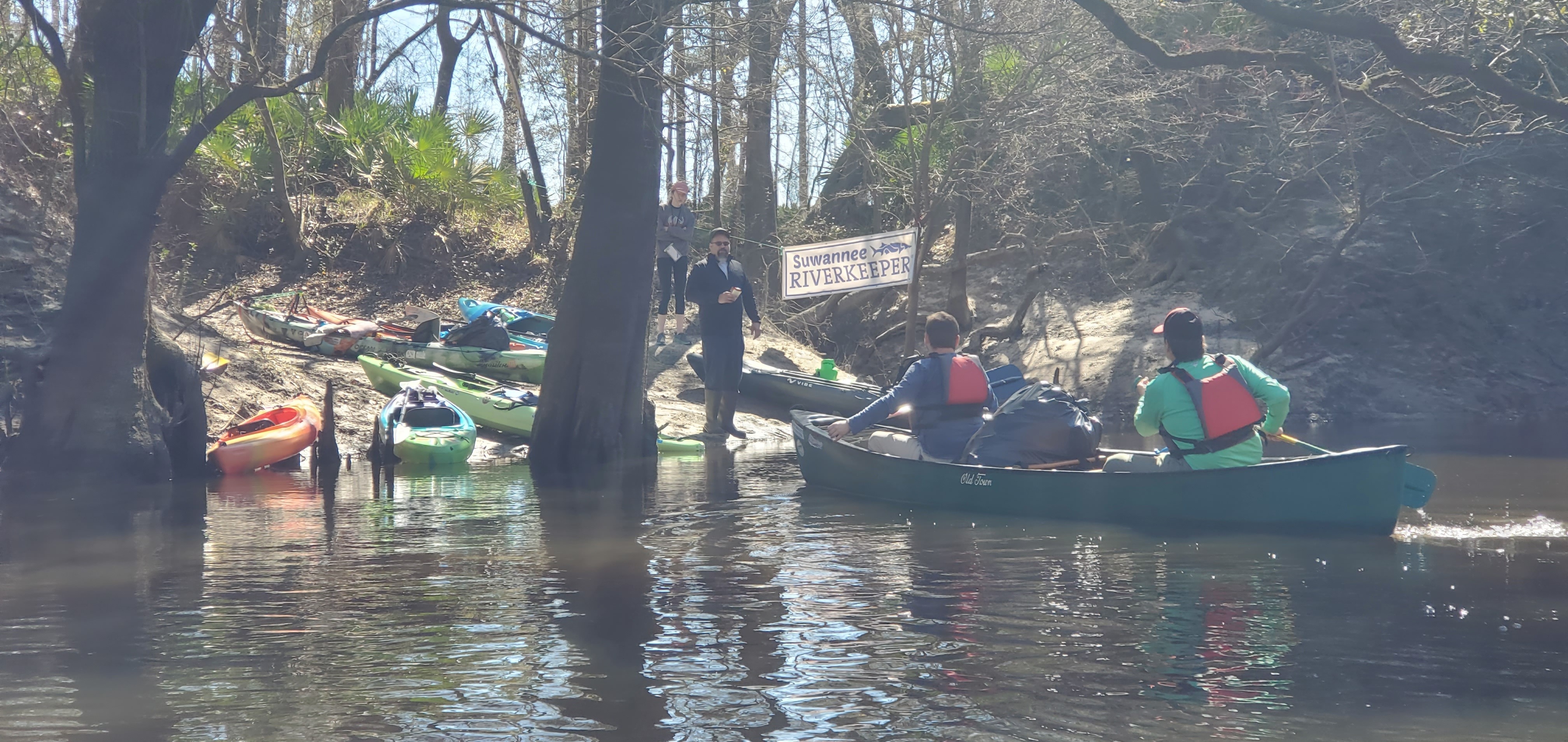 Banner marks the lunch stop, 12:46:28, 30.8162381, -83.4249520