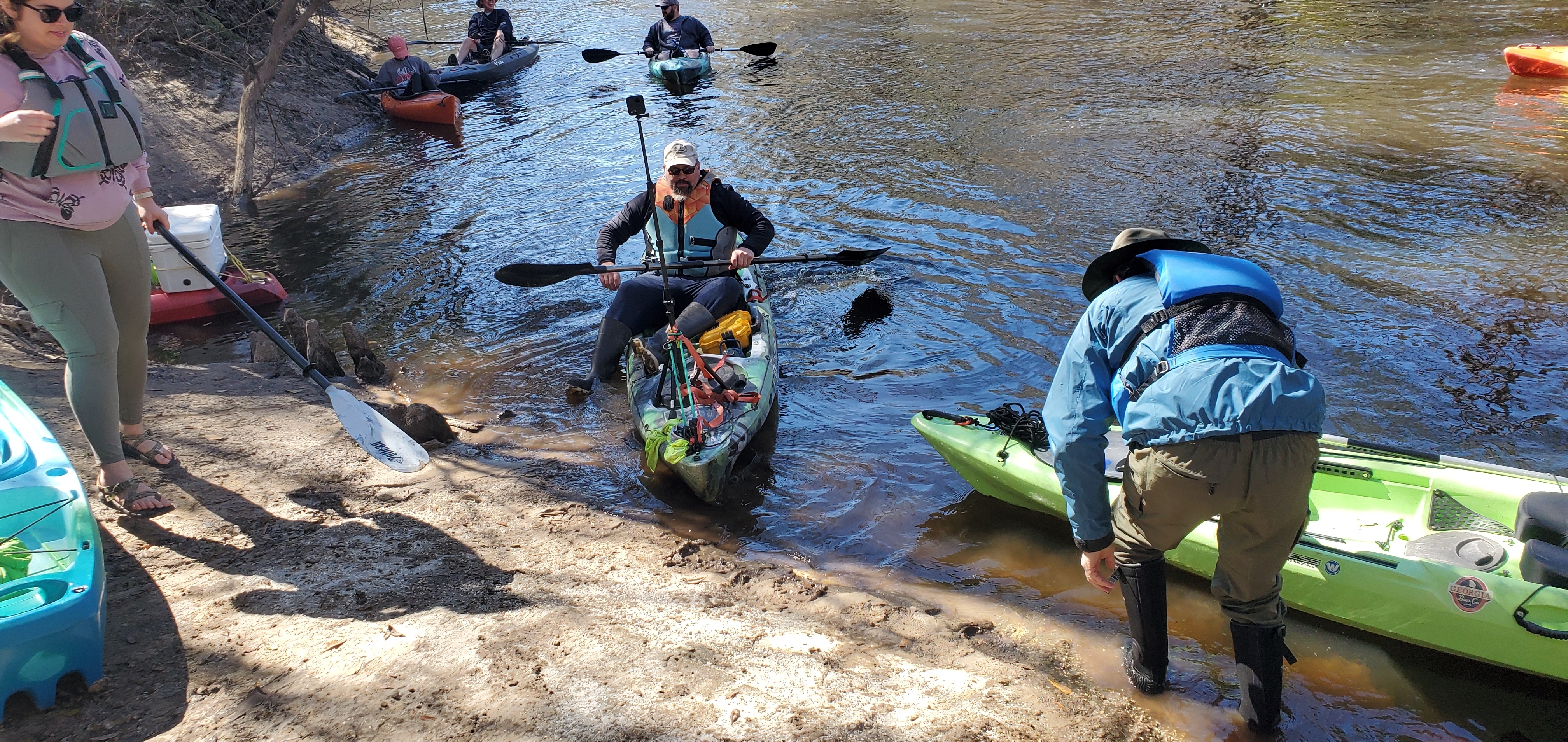 Bobby McKenzie in a boat with a GOPRO360, 13:11:10, 30.8157770, -83.4250740