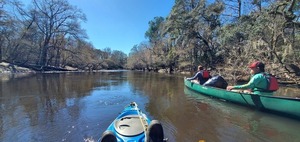 [Trash in canoe, Withlacoochee River, Mayor and Chairman's Paddle 2022-02-19 Photo: John S. Quarterman]