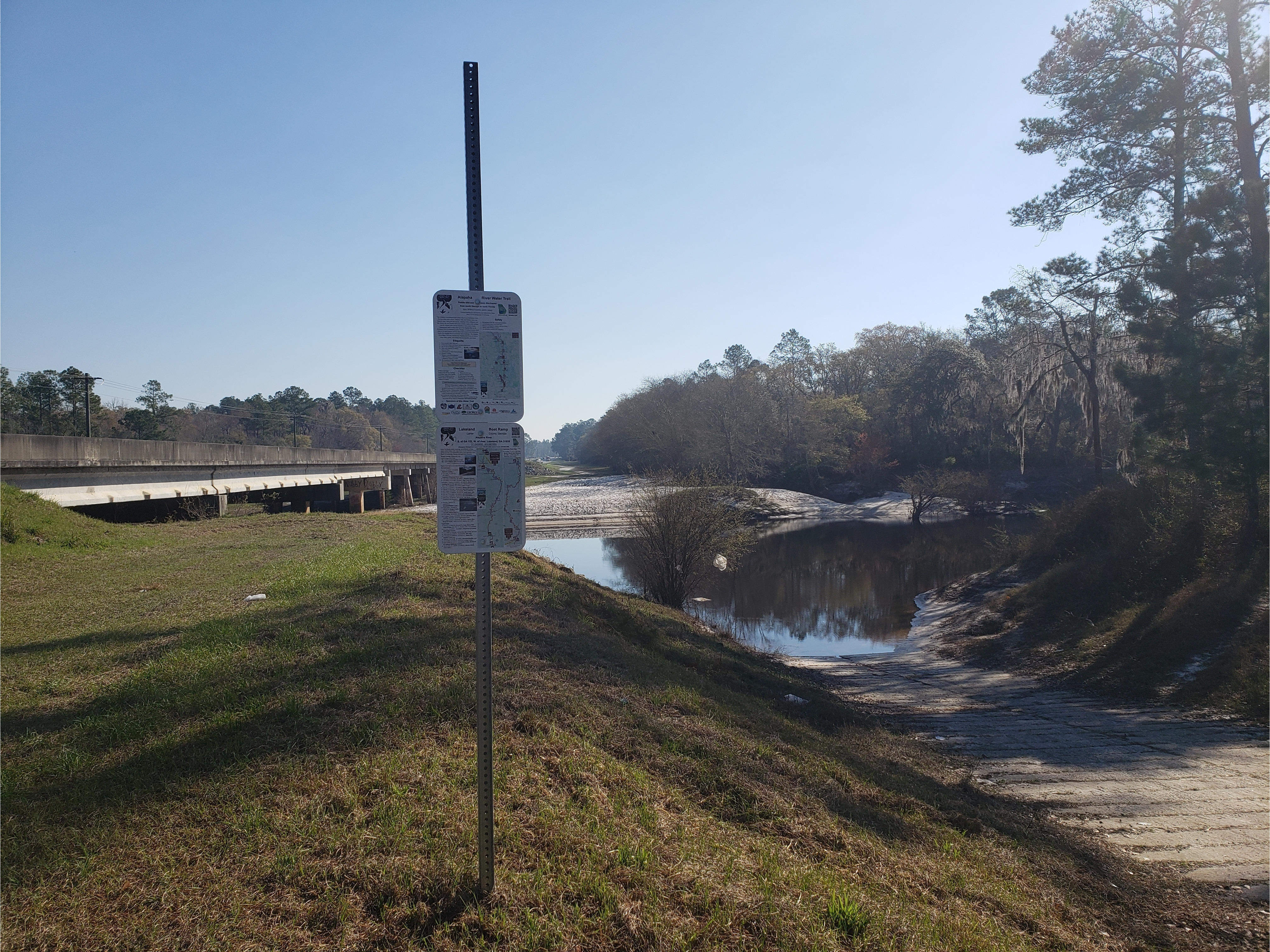 Lakeland Boat Ramp, Alapaha River @ GA 122 2022-03-03