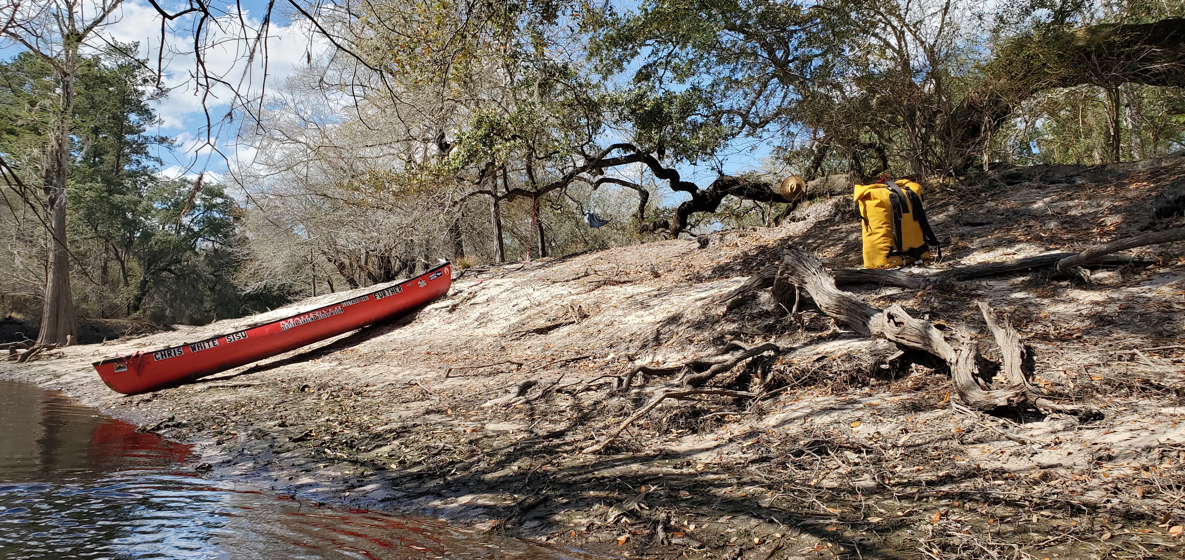 Chris White campsite, 14:29:44, 30.6260439, -82.6459615