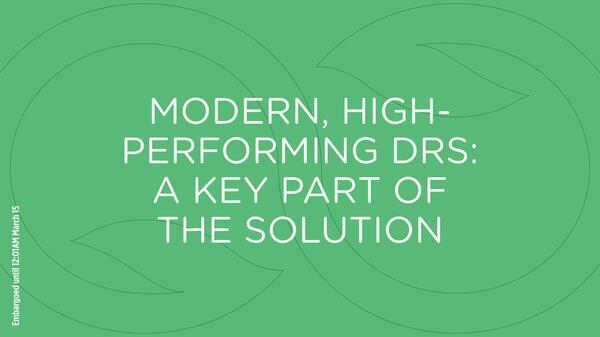 [MODERN, HIGHPERFORMING DRS: A KEY PART OF THE SOLUTION]