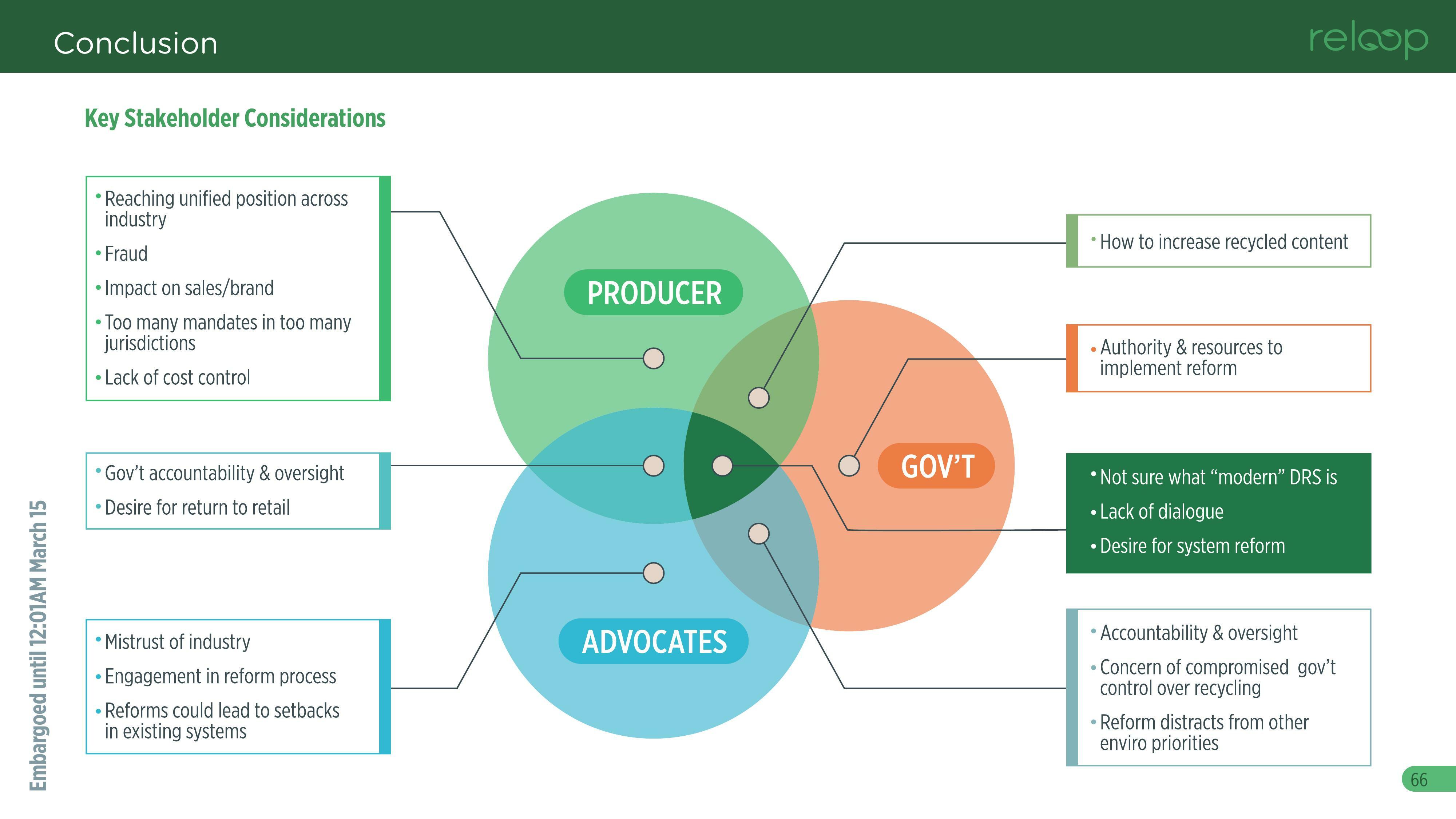 Key Stakeholder Considerations