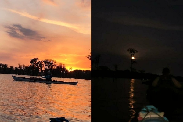 [Sunset, Moonrise at Banks Lake 2022-02-18]