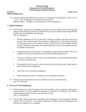 [3. Fugitive Emissions; 4. Process & Control Equipment]