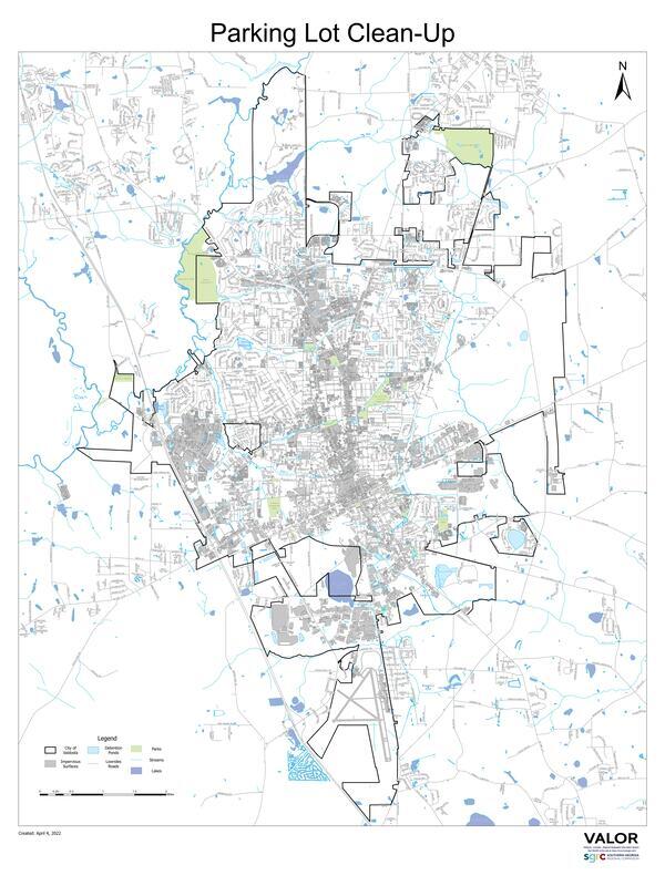 [Impervious surface in the City of Valdosta, GA]