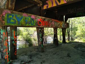 [Grafitti, Bridge, Nankin Boat Ramp, Withlacoochee River @ Clyattville-Nankin Road 2022-04-15]