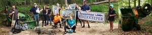 [Banners: WWALS & Suwannee Riverkeeper; T-shirts: Rivers Alive]