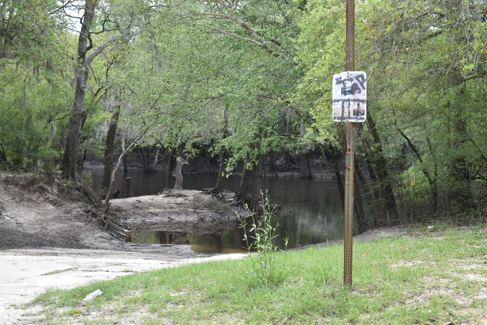 Knights Ferry Boat Ramp Sign, Withlacoochee River 2022-04-21