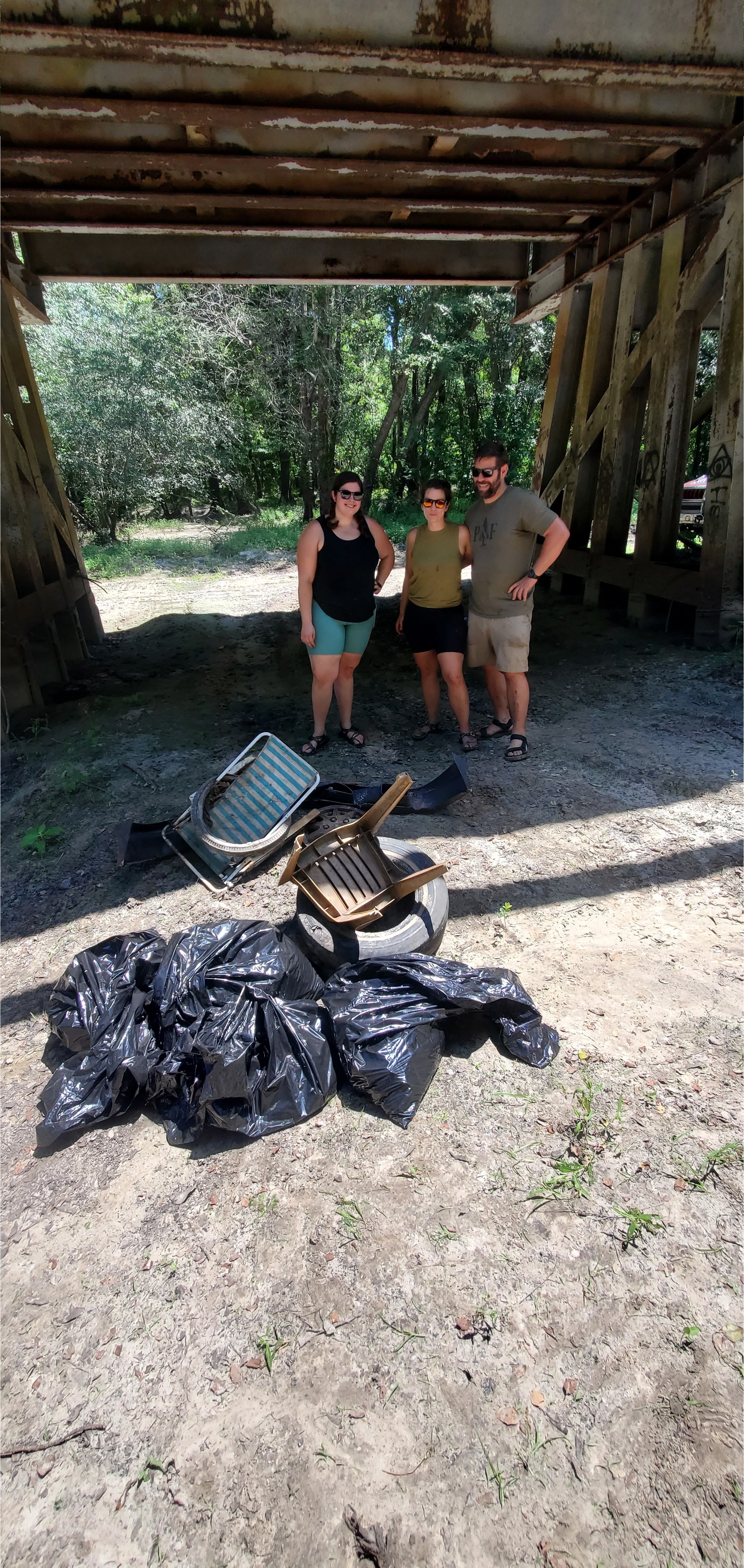 Railroad trestle frames cleanup family