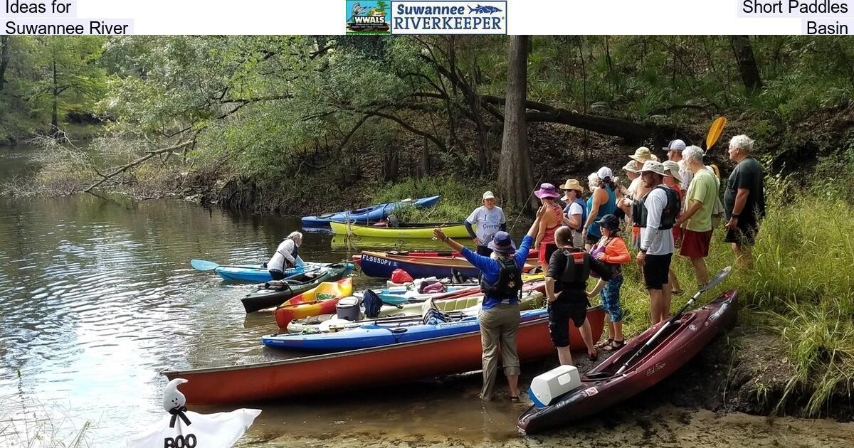 Ideas for Short Paddles, Suwannee River Basin