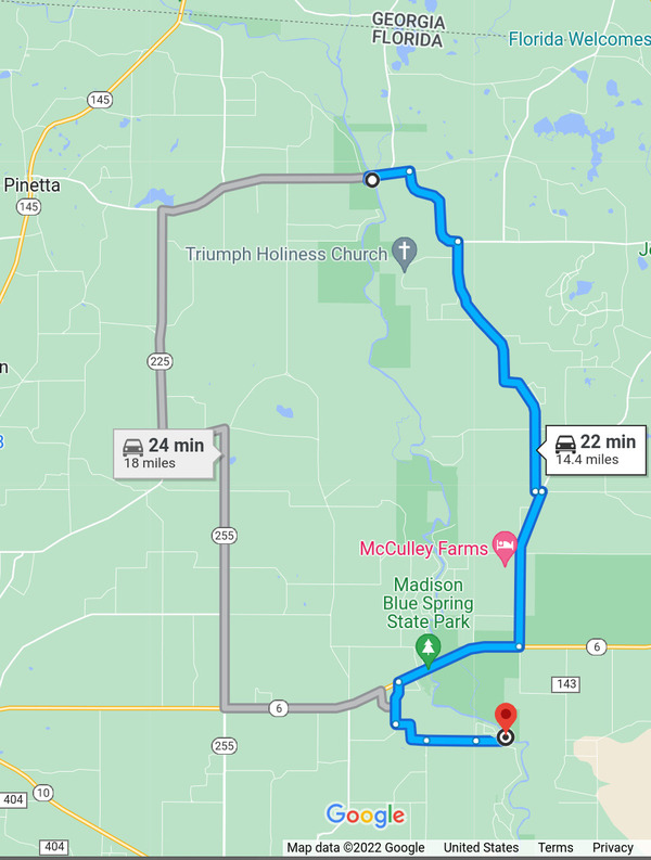 [Map: shuttle from Sullivan Launch to Madison Ramp]