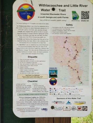 [Withlacoochee and Little River Water Trail sign, 14:41:04, 30.6008247, -83.0729961]