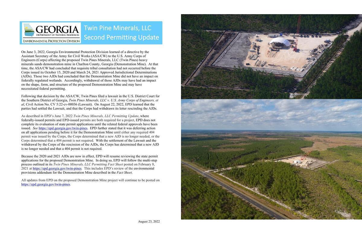 GA-EPD Permitting Update, aerials of the proposed mine site