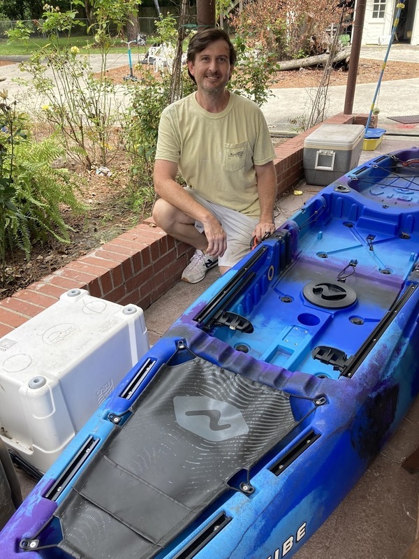 [Wesley Vallotton and the Vibe Yellowfin 120 kayak]