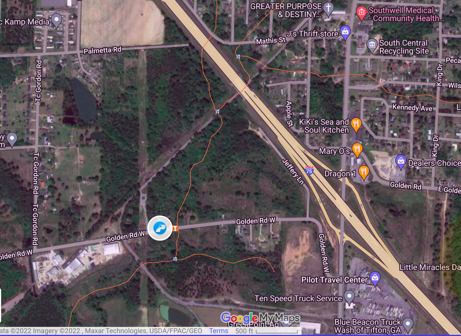 Map: I-75 Exit 60 and Golden Road Lift Station