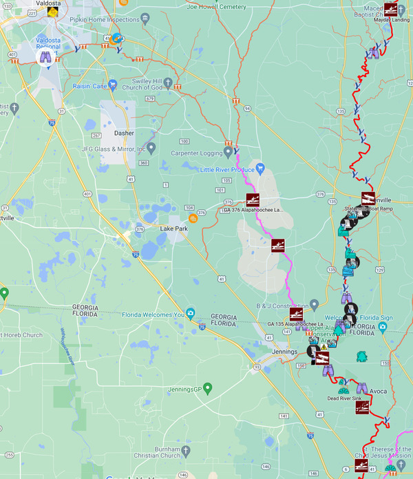 Map: Perma-Fix to Alapaha River 2022-08-04