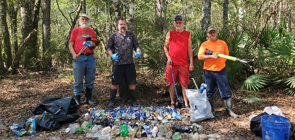 Berrien Beach trash with Russell