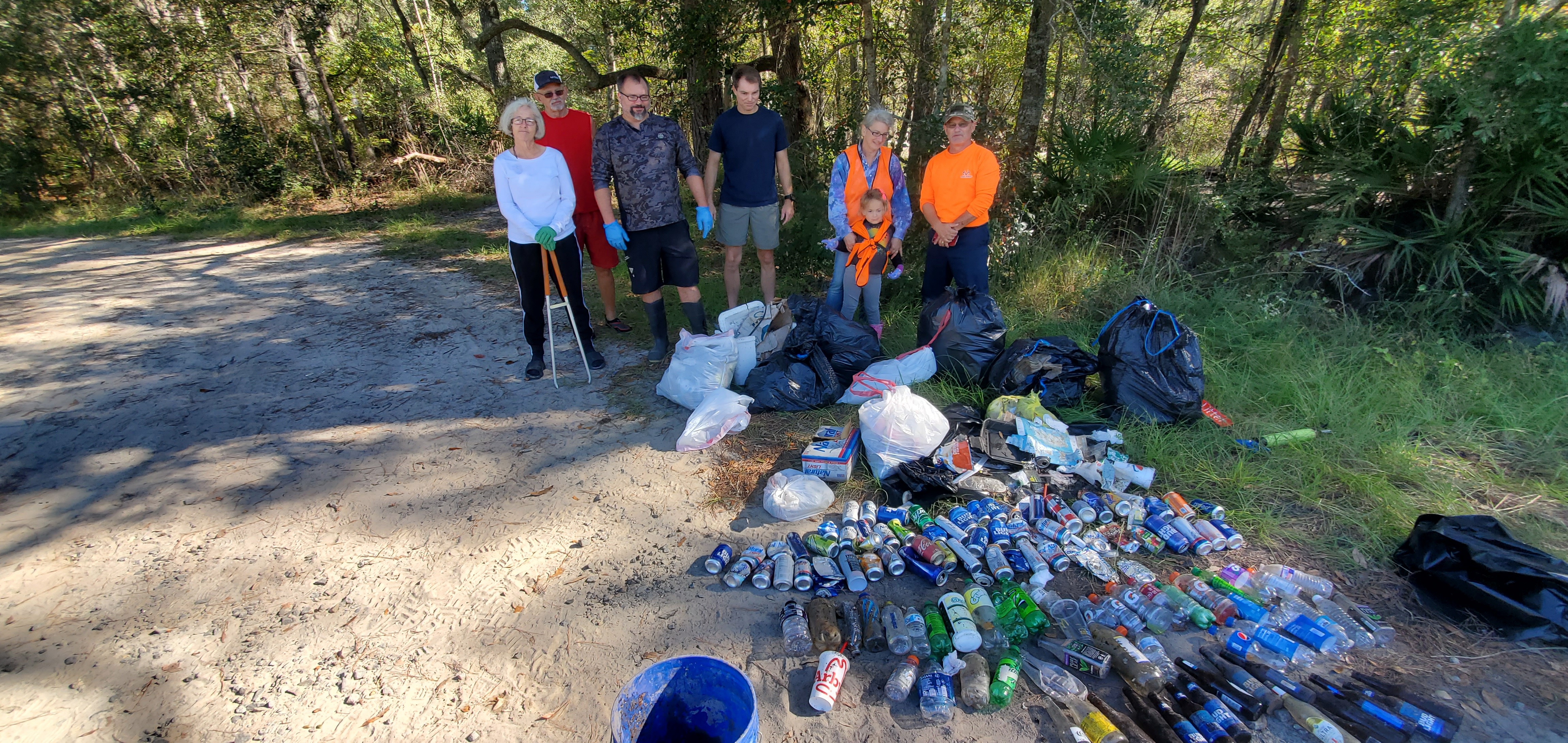 Trash collected at Berrien Beach Boat Ramp