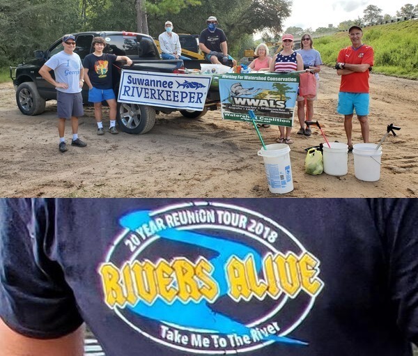 [Volunteers at Berrien Beach Boat Ramp, Rivers Alive t-shirt 2020-09-12]