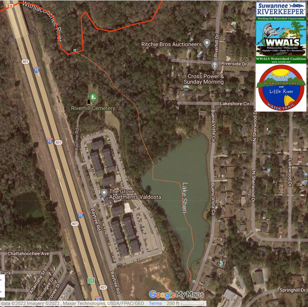 [Map: Valdosta Buena Vista Circle Sewage Spill 2022-09-23]