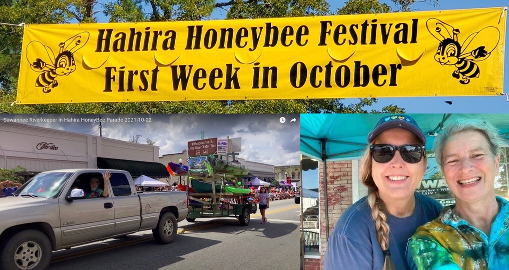 [Honeybee, Suwannee Riverkeeper in parade, WWALS booth]