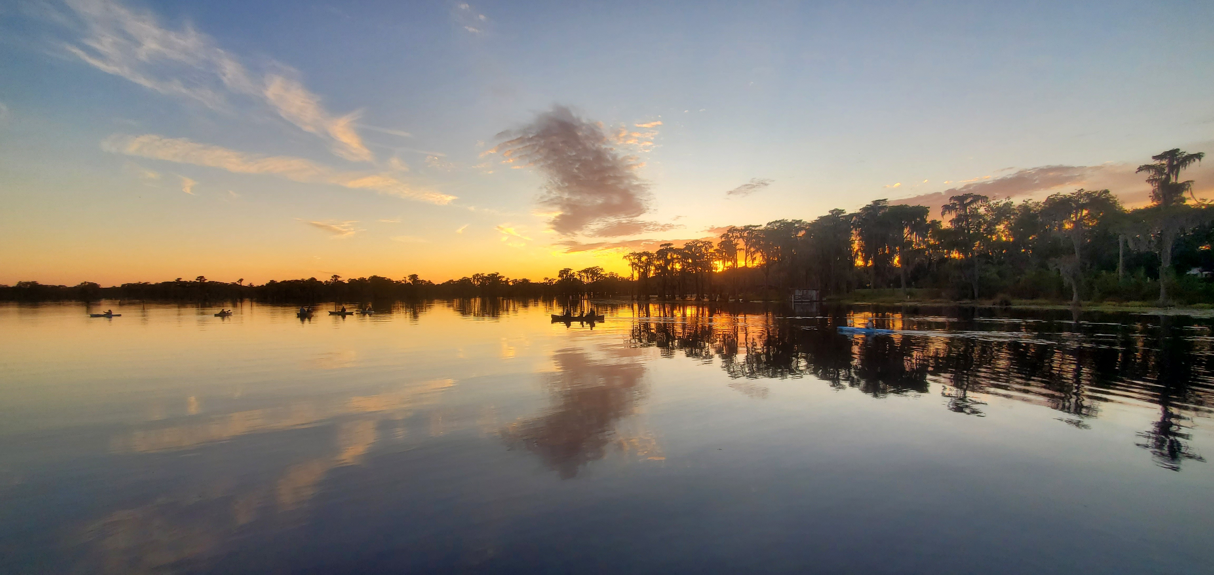 Sunset paddlers