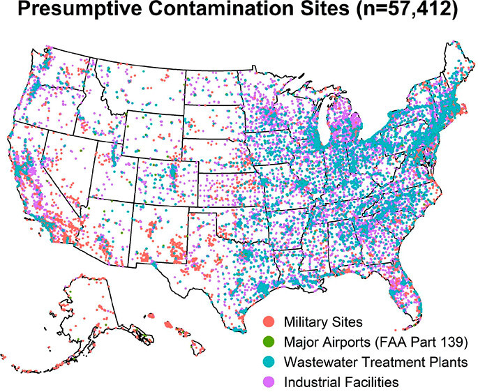 Presumptive Contamination Sites (n=57,412), Environ. Sci. Technol. Lett. 2022, 9, 11, 983-990